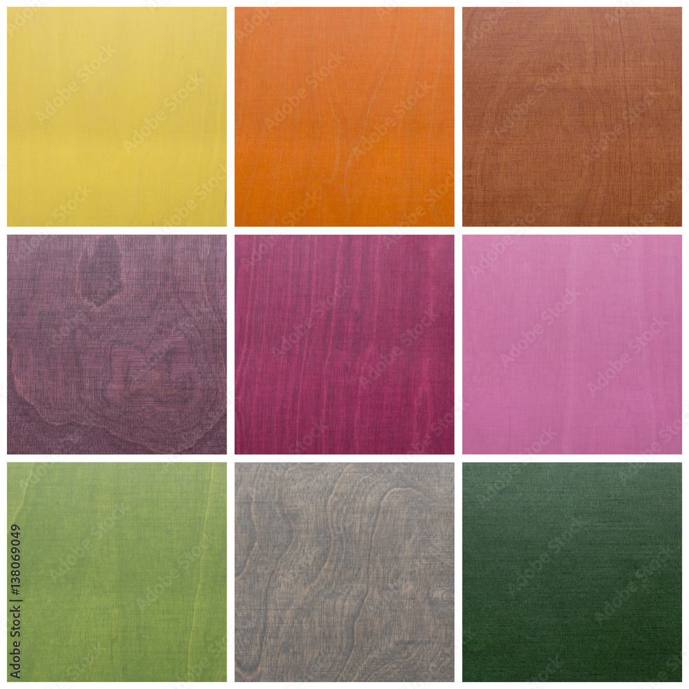 collection of colored wood textures for backgrounds