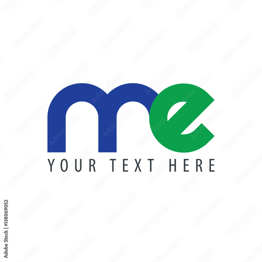 Fototapeta premium Initial Letter ME Rounded Lowercase Logo