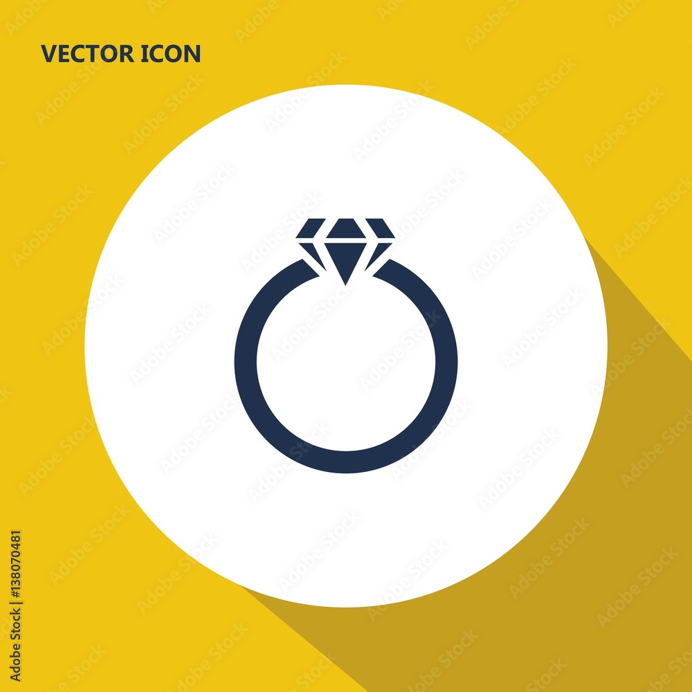 diamond engagement ring vector icon Adobe Stock