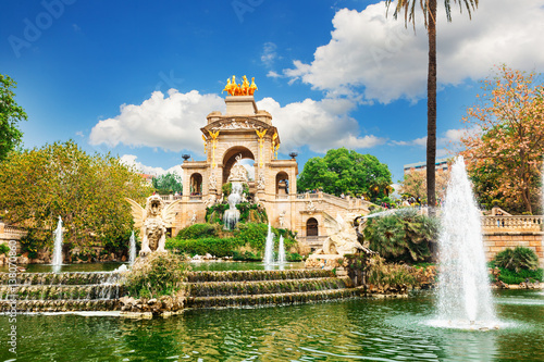 Fountain at Parc de la Ciutadella Citadel park, Barcelona photo