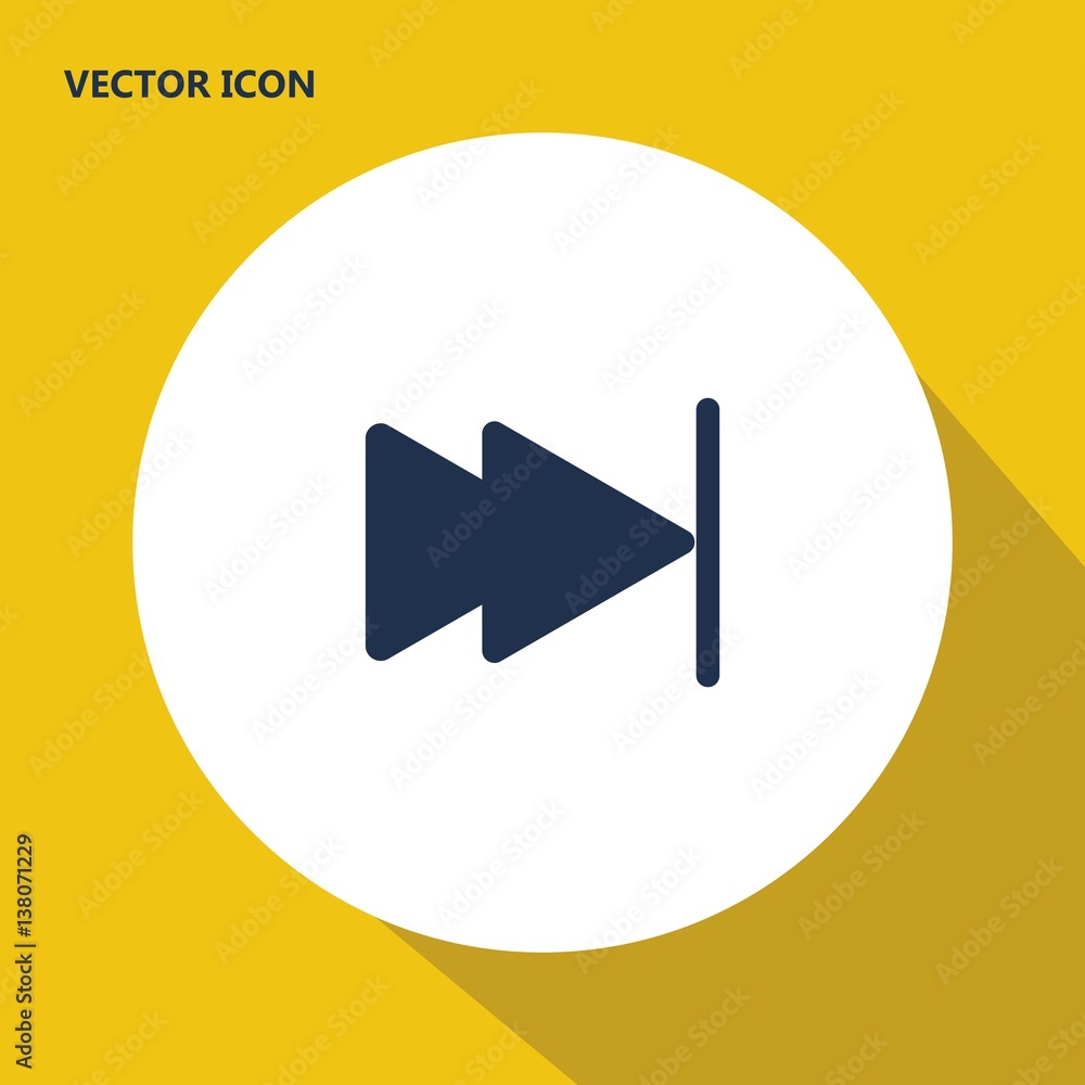 skip forward vector icon