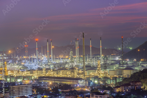Oil refinery at twilight © tope007