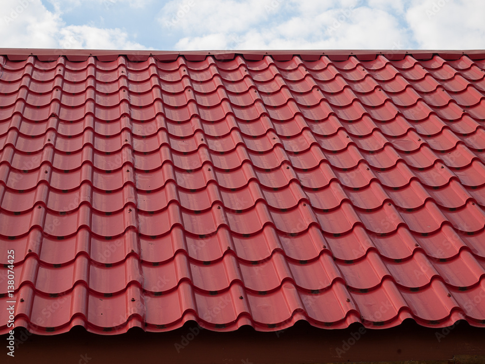 Fototapeta premium Red modern roof