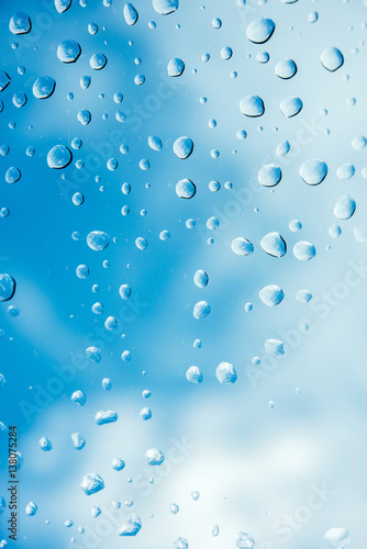 rain or water drops on a window glass