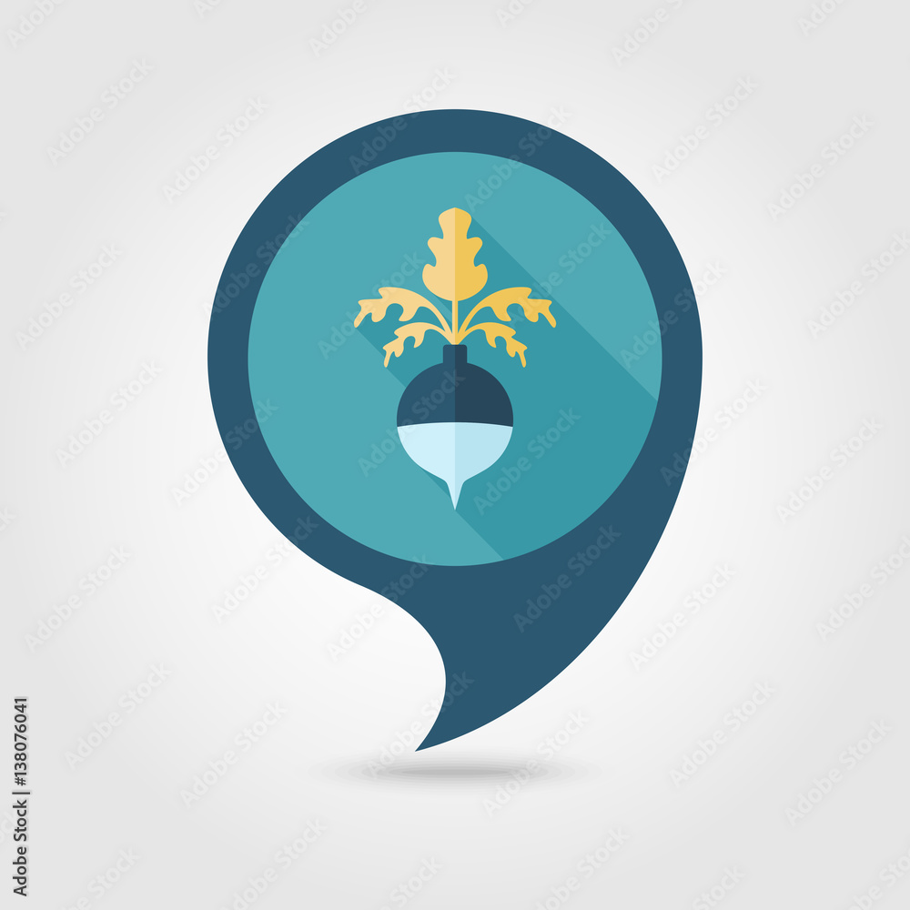 Rutabaga or Swede flat pin map icon. Vegetable Rutabaga or Swede flat pin map icon. Vegetable