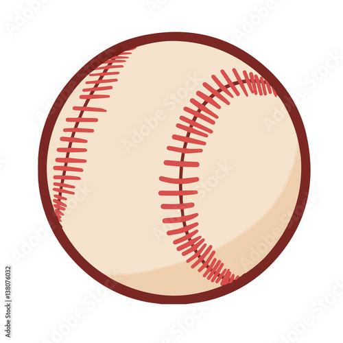 Funny and cute baseball ball - vector.