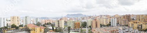 Panoramic view of Algeciras, the port and the rock of gibraltar, Cadiz, Spain © max8xam