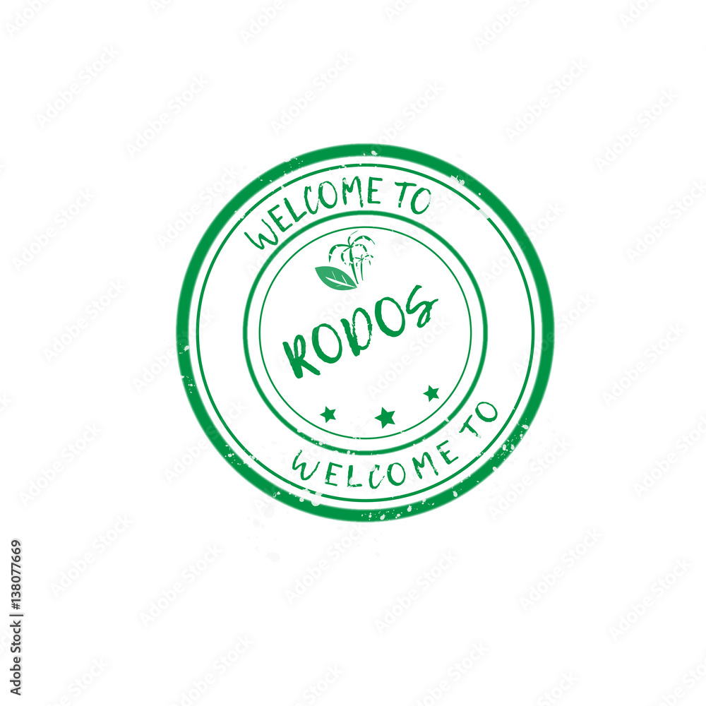 Welcome to Rodos rubber stamp Welcome to Rodos rubber stamp