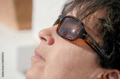 portrait of mature woman with sunglasses