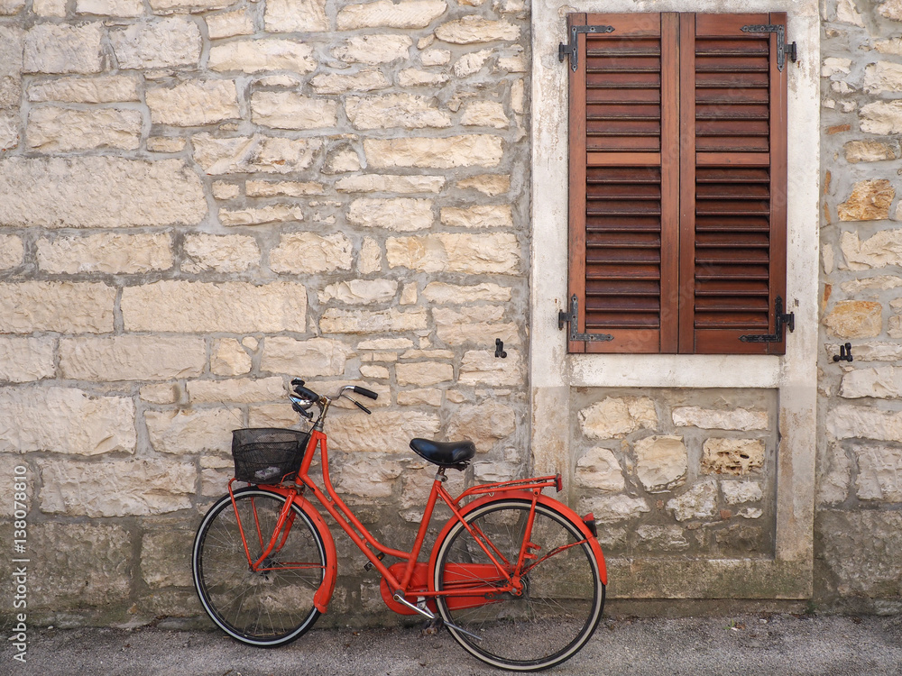 Old bicycle on a side street