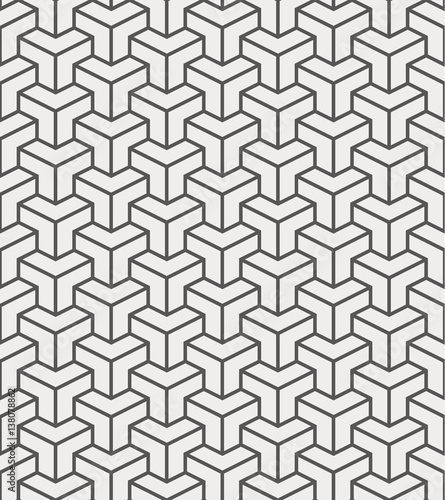 Seamless geometrical pattern with gray shapes