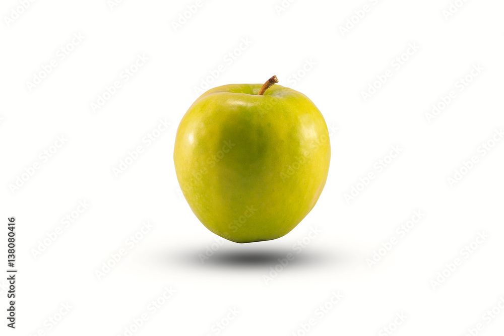 green apple, organic fruit on white background and clipping path green apple, organic fruit on white background and clipping path