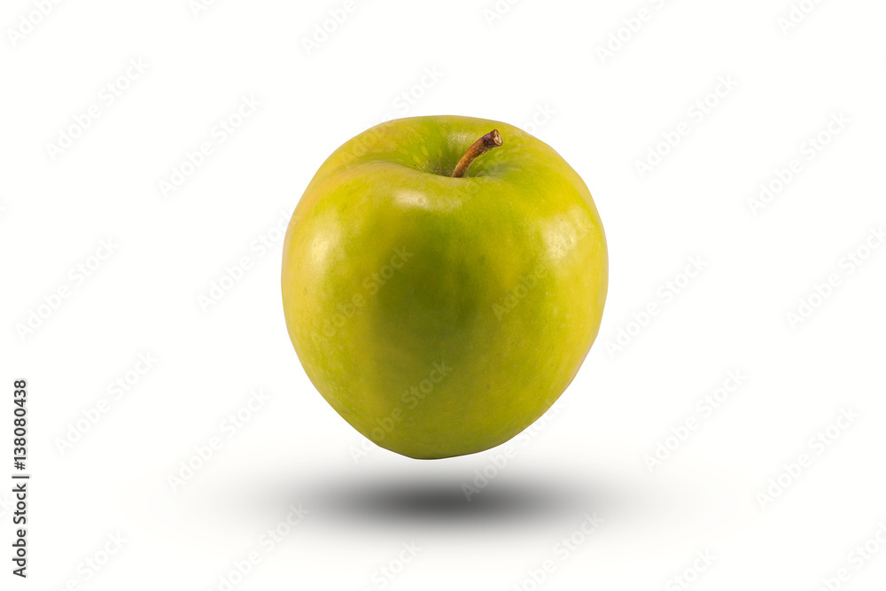 green apple, organic fruit on white background and clipping path green apple, organic fruit on white background and clipping path