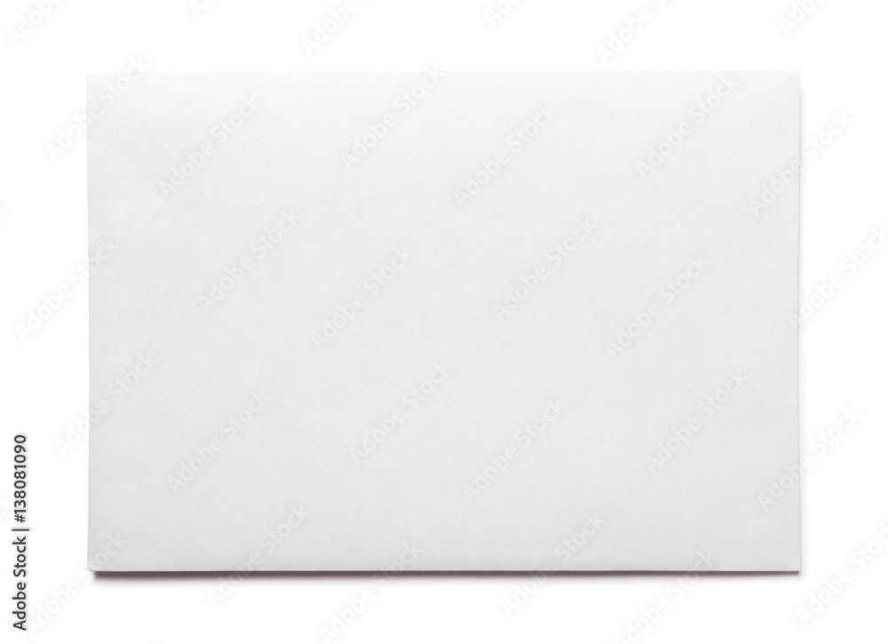 Simple blank white envelope isolated, front view Simple blank white envelope isolated, front view