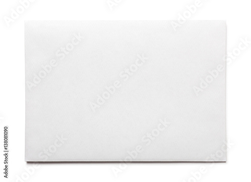 Simple blank white envelope isolated, front view © udovichenko