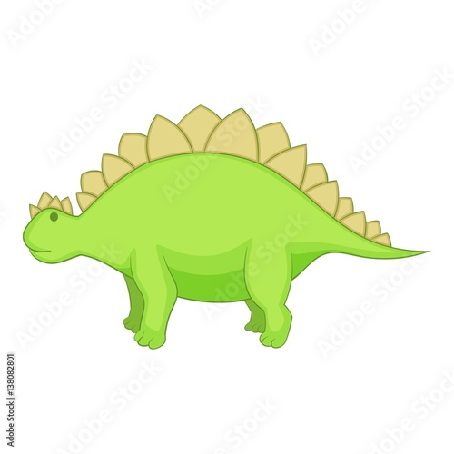 Stegosaurus icon, cartoon style © ylivdesign