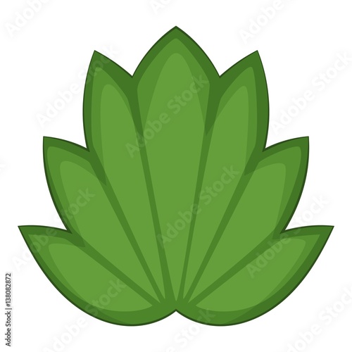 Lotus leaf icon, cartoon style