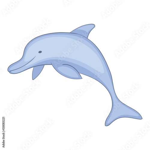 Dolphin icon, cartoon style