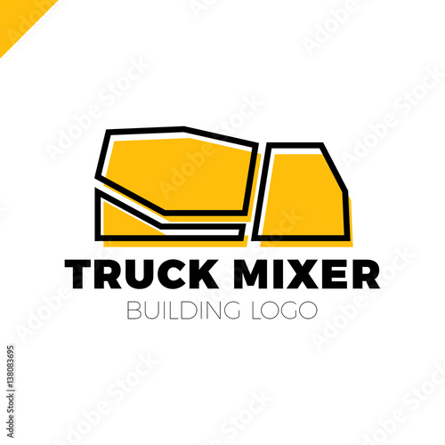 Concrete truck mixer logo