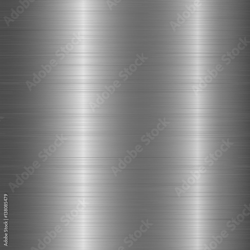 Polished metal steel chrome brushed texture background. Aluminium rough texture for design concept. Vector.