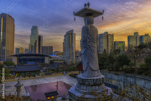 Bongeunsa Temple at Gangnam,Seoul,South Korea.