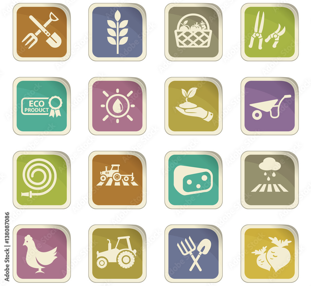 agriculture icon set