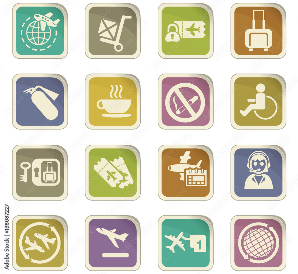 airport icon set airport icon set