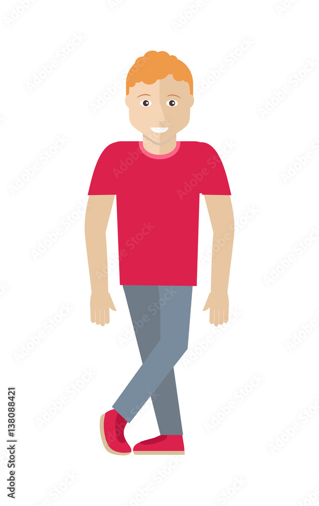 Man Character Vector Illustration in Flat Style Man Character Vector Illustration in Flat Style