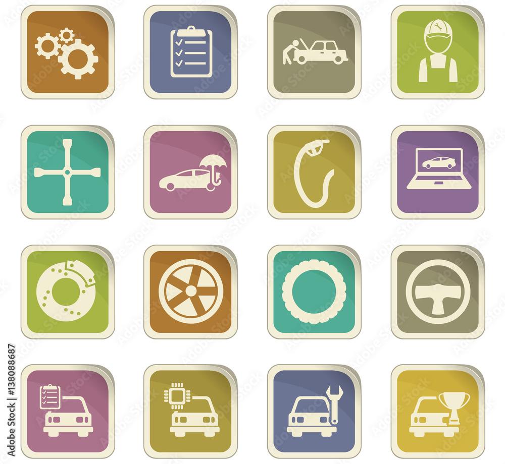 car service icon set car service icon set