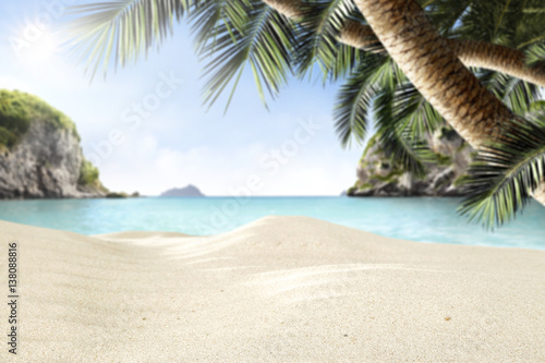 summer landscape with sea and sand 