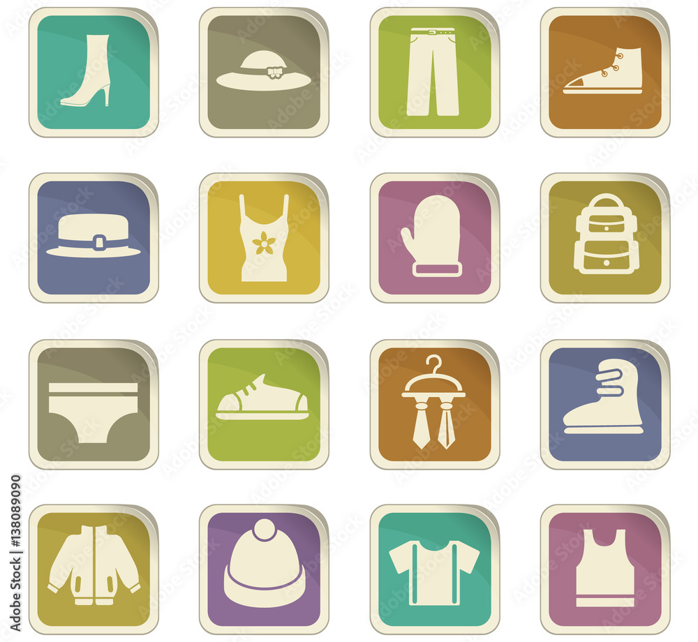 clothes icon set clothes icon set