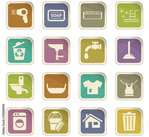 cleaning icon set