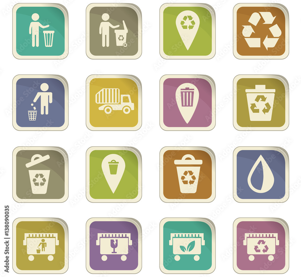 garbage icon set garbage icon set