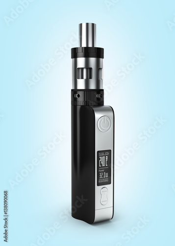 electronic cigarettе box mode on blue gradient background 3d