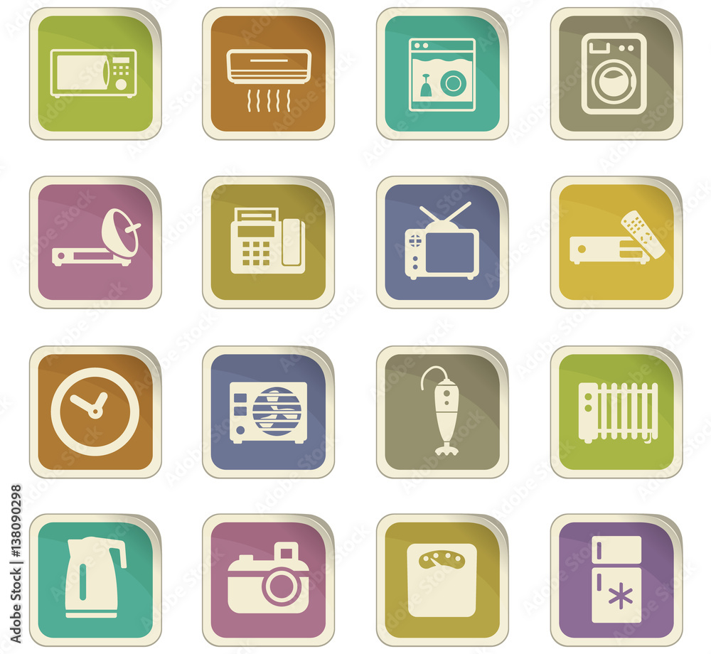 home appliances icon set home appliances icon set