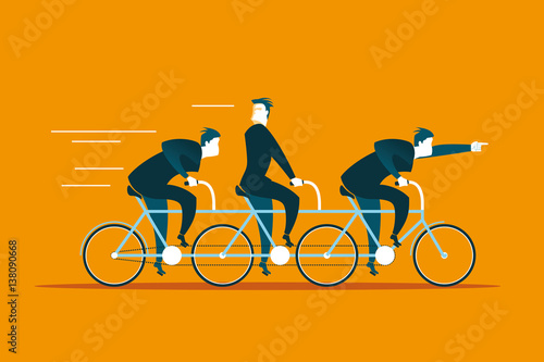 Tandem ride in the same direction