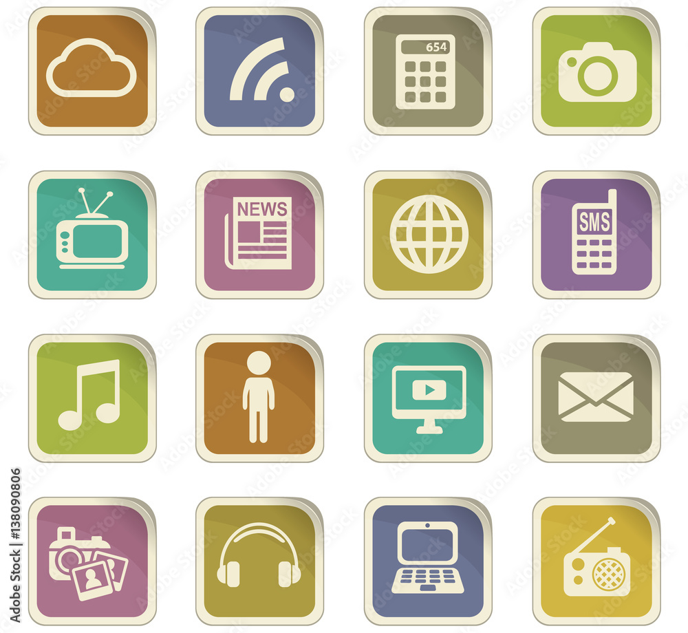 media icon set media icon set