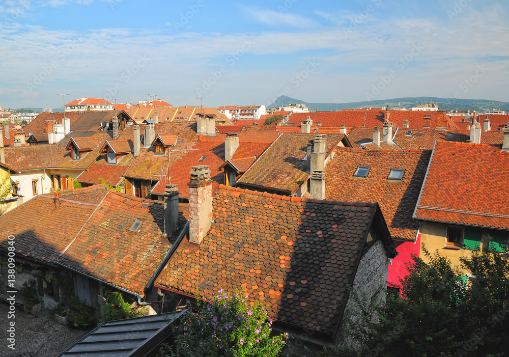 Roofs of medieval buildings in Annecy, France Roofs of medieval buildings in Annecy, France