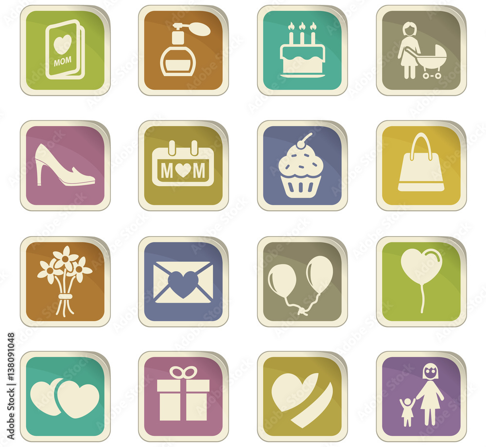 mother day icon set