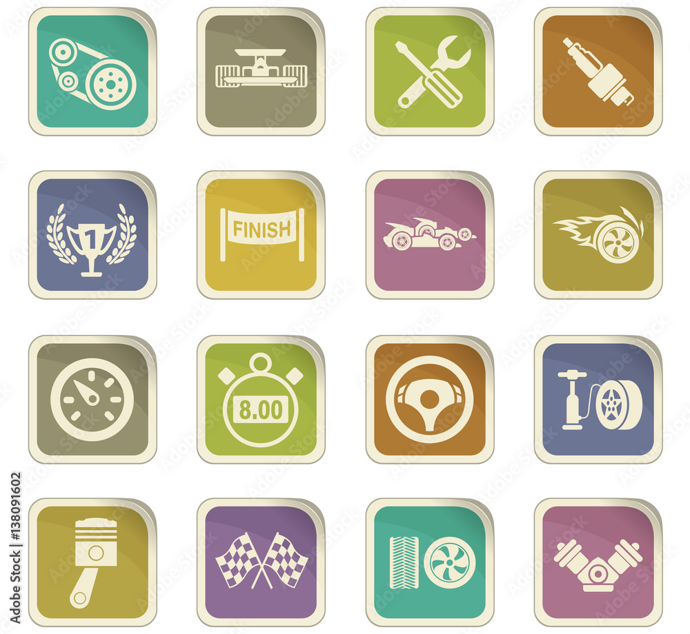 racing icon set racing icon set