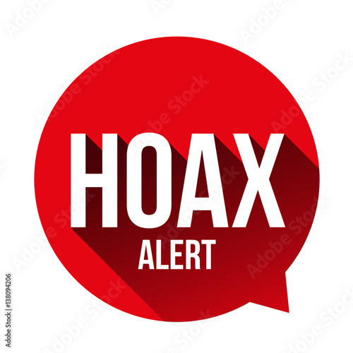 Hoax Alert speech bubble