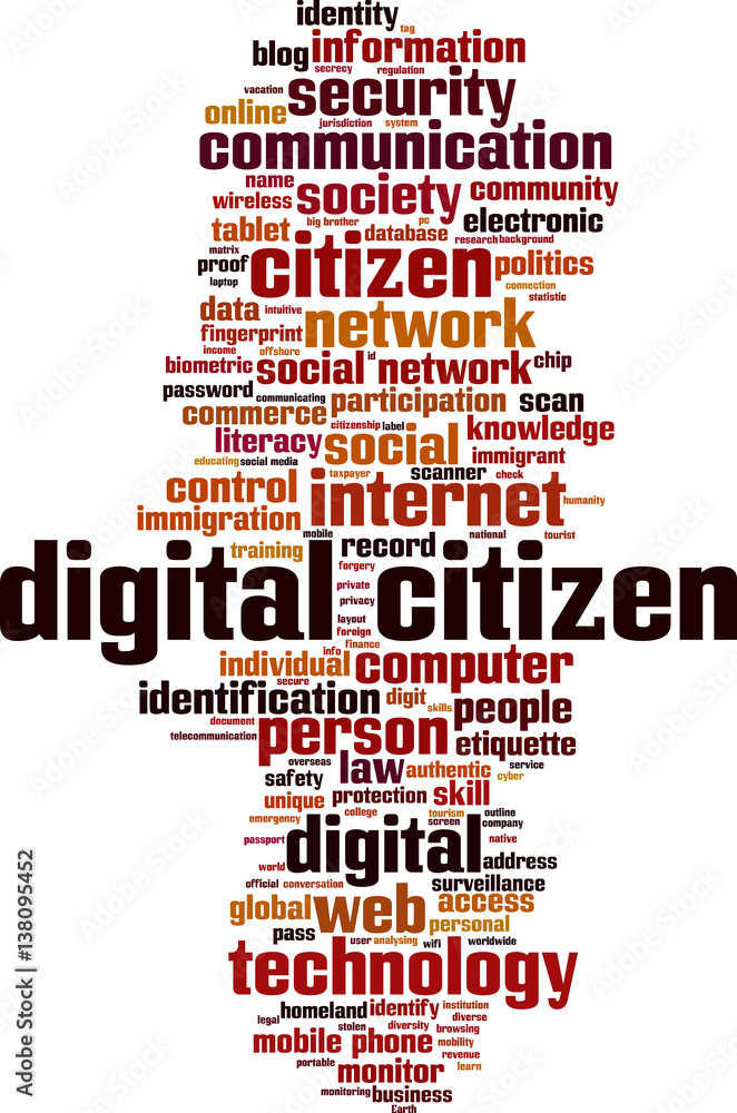 Digital citizen word cloud Digital citizen word cloud