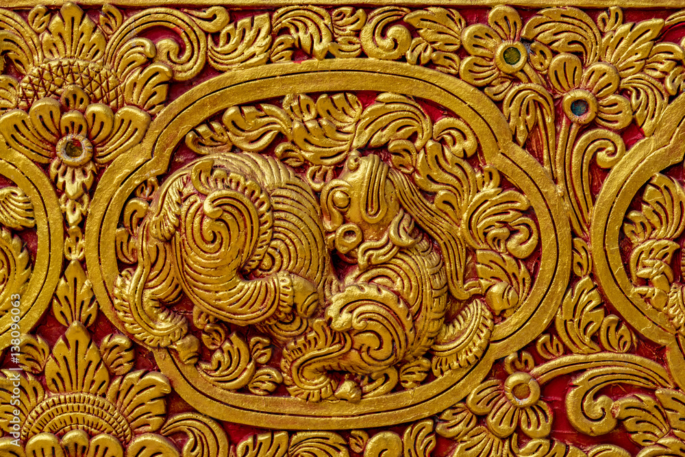 Thai golden stucco