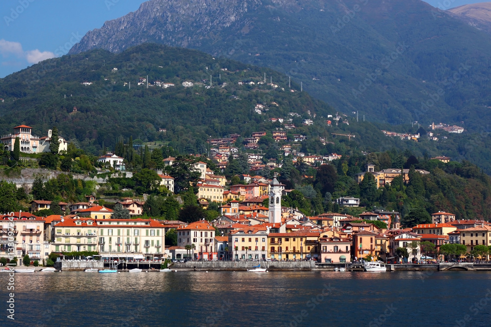 Waterfront view of town Menaggio on lake Como, Italy. Waterfront view of town Menaggio on lake Como, Italy.