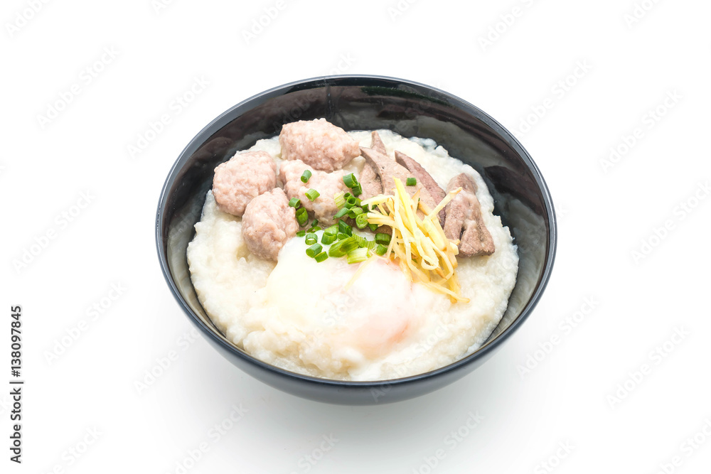  rice porridge with pork and egg