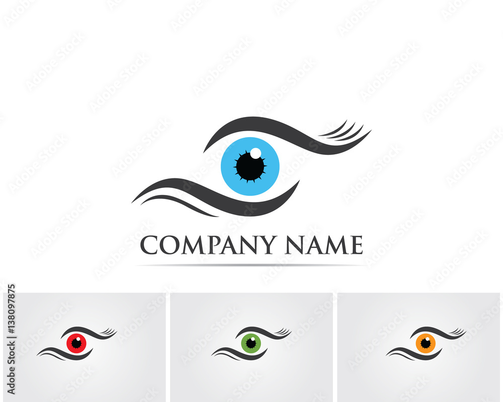 Eye Risk Logo Eye Care Vector Logo