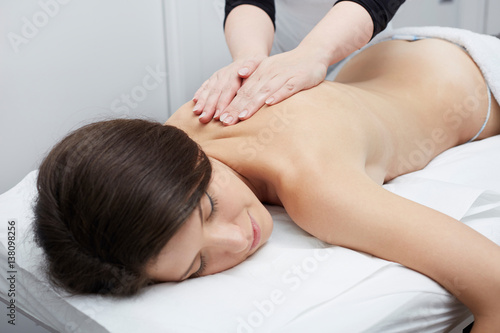 Spa massage for beautiful pretty woman