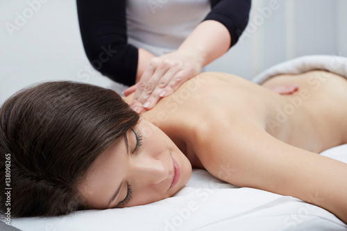 Spa massage for beautiful pretty woman