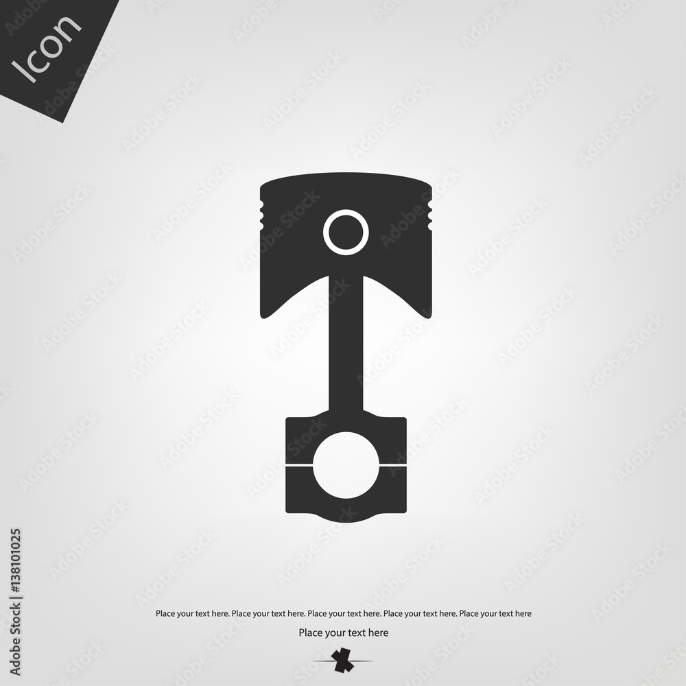 Piston vector icon Piston vector icon