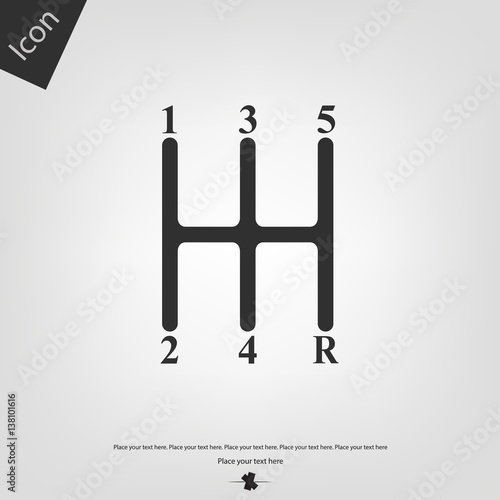 Manual transmission vector icon